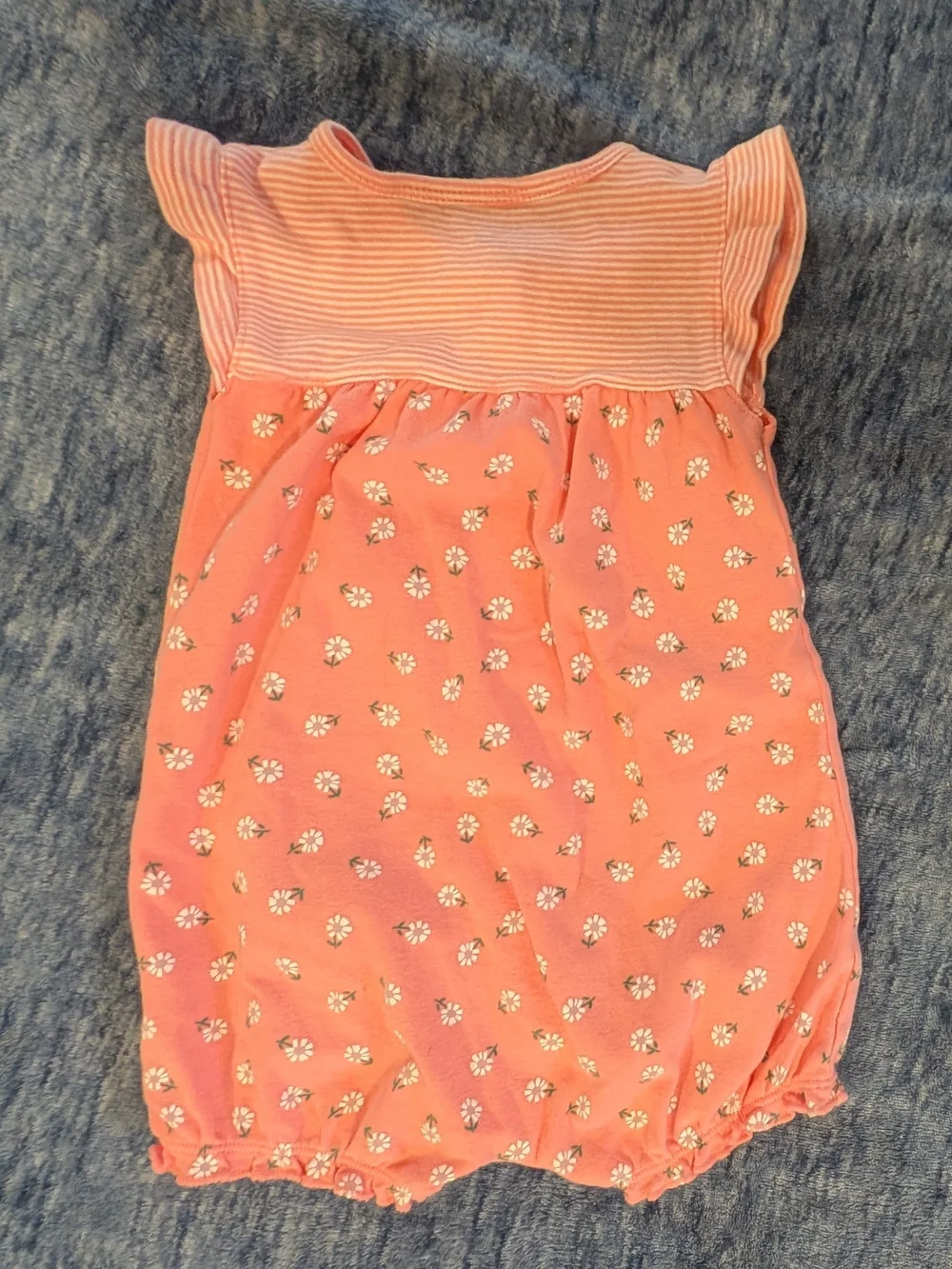 Carter's 18M Daisy-Print Flutter Sleeve Romper
